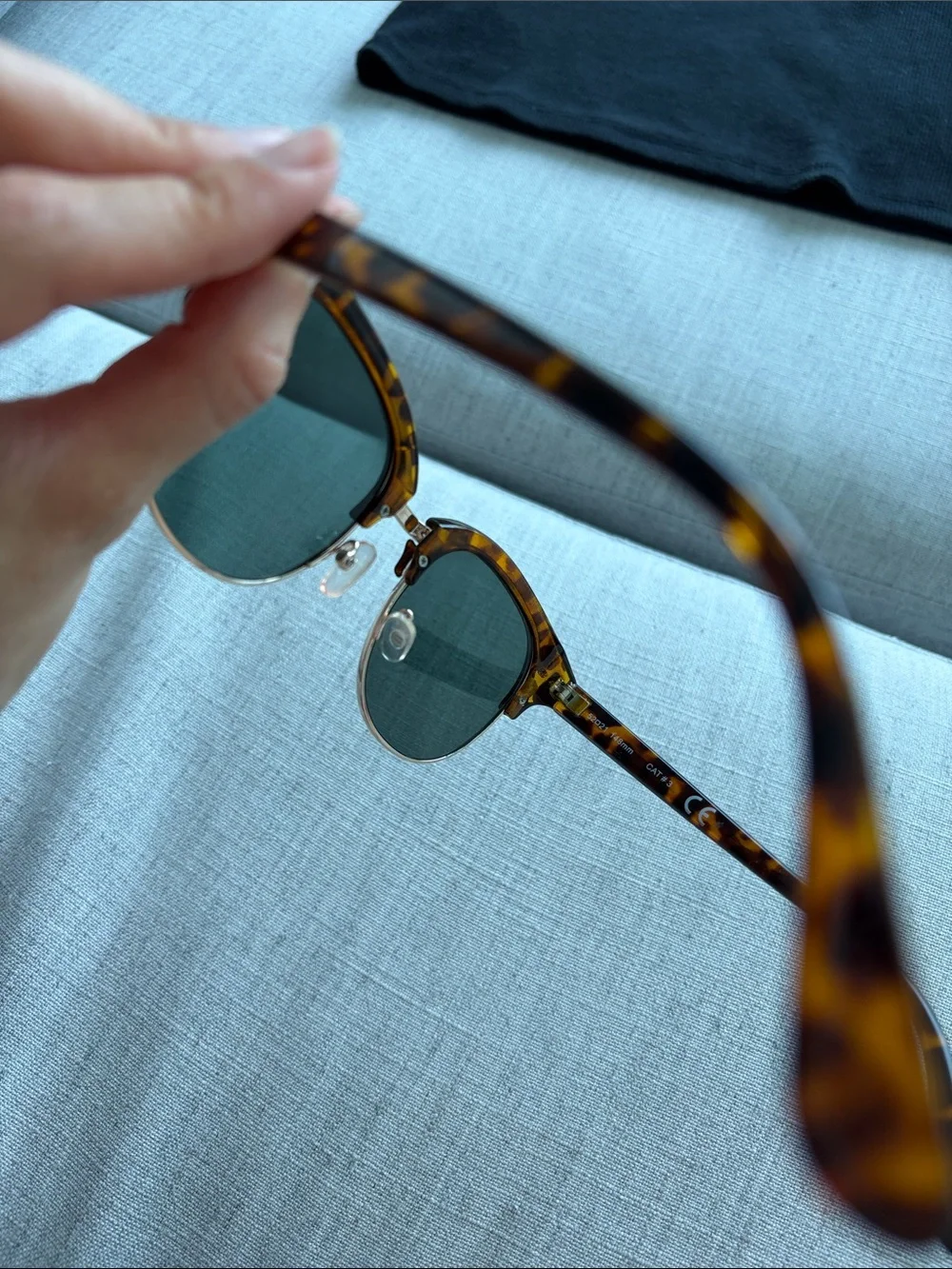 Tortoise Shell Women’s Sunglasses - Brown Frame, Black Lenses